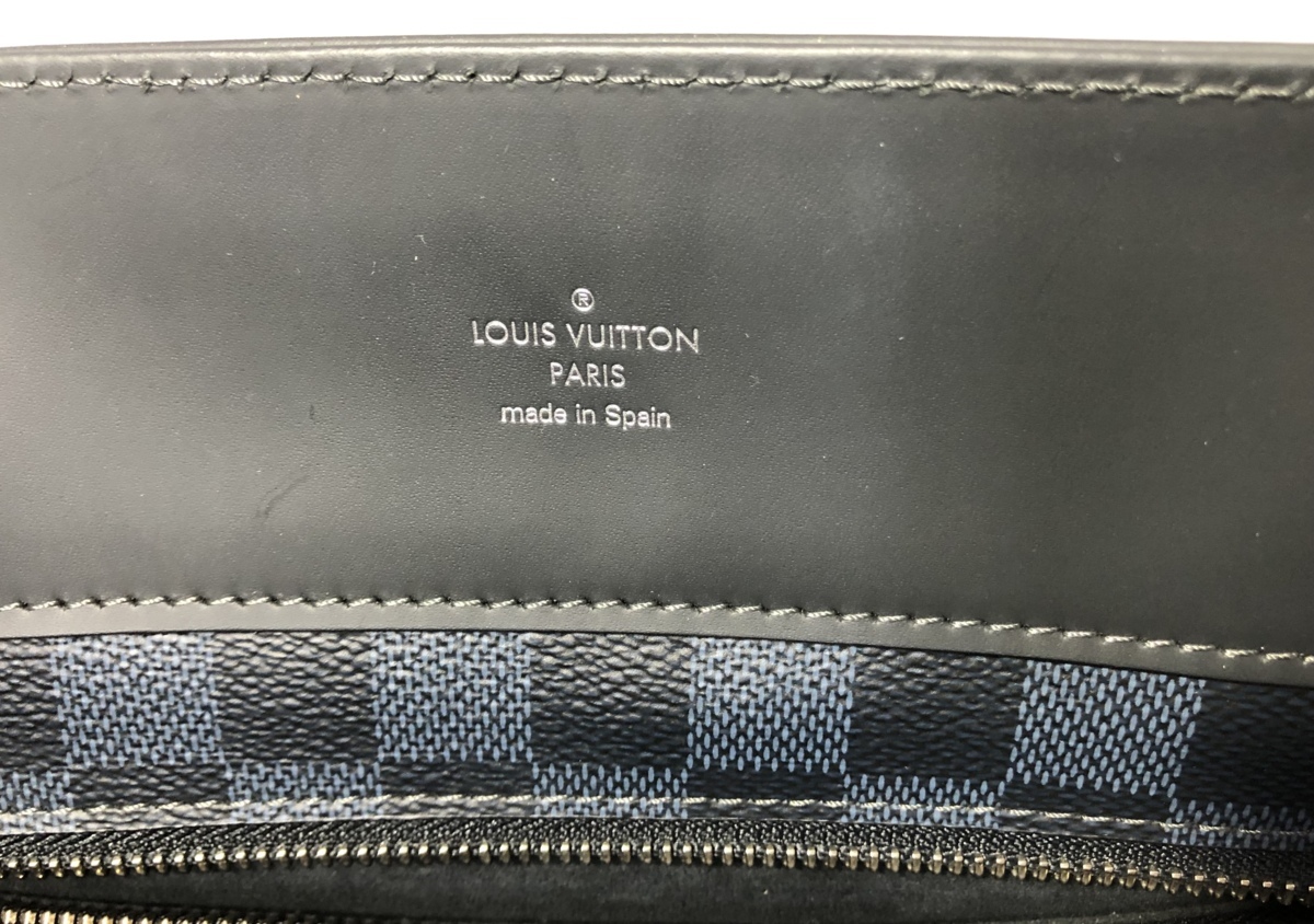 【美品】LOUIS VUITTON ルイ・ヴィトン カバ・ヴォワヤージュ ダミエ コバルト バッグ N41397 トートバッグ バッグ メンズ_画像10