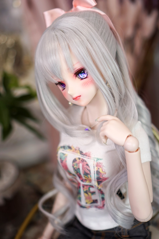 DDH-09 セミホワイト肌 カスタムヘッド+レジンアイ（ソフビ盛り・難あり）＊クラナル＊_画像3