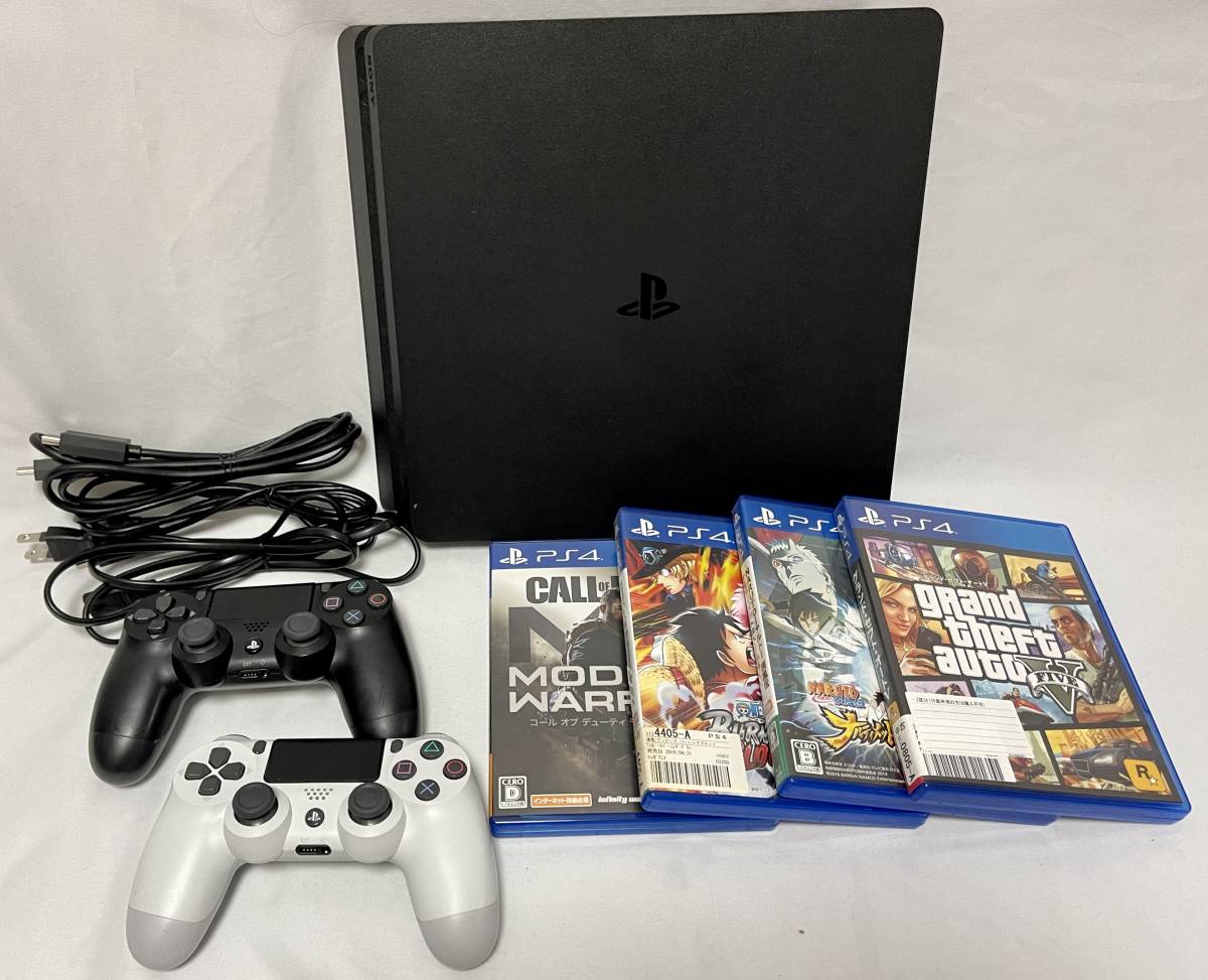 1円スタート PS4本体 CUH-2100A 500GB/PS4ソフト4点セット付き(PS4本体 ...