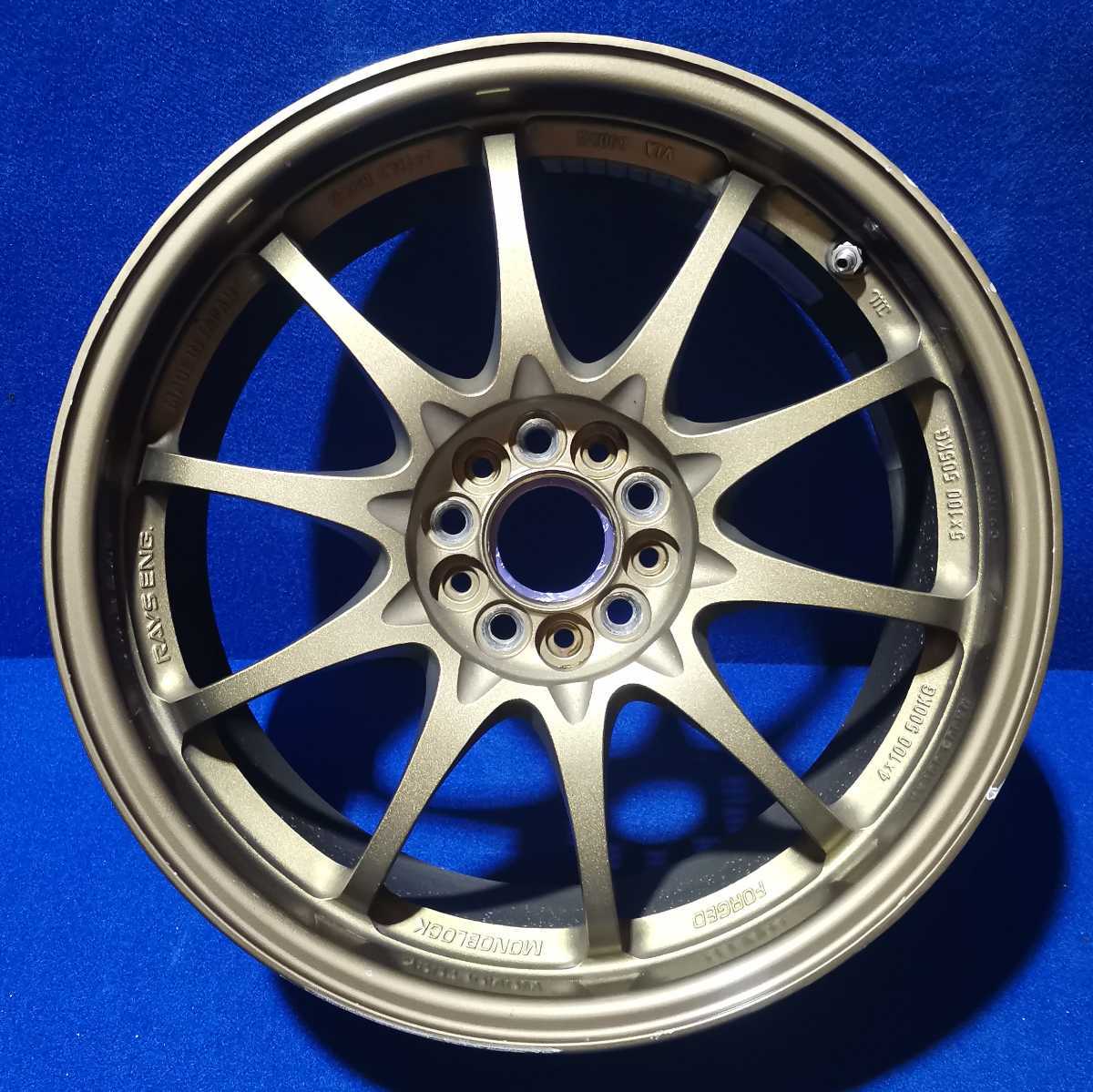 人気良品＊レイズ＊RAYS ENG＊ce28＊鍛造ホイール＊超軽量＊17×7.5JJ/オフセット+50/PCD100-5H＊2本セット_画像3