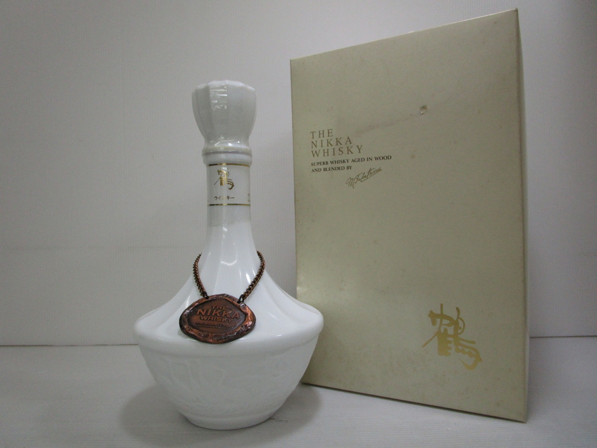 古酒 NIKKA ニッカ ウイスキー 鶴 陶器ボトル 700ml 43% 未開栓