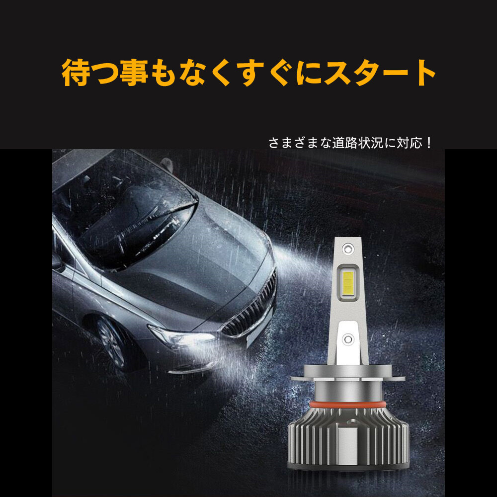 LED M10 HB3 ヘッドライト バルブ 車用 ハイビーム NISSAN 日産 シルビア SILVIA H11.11～H14.8 S15 HID装着車 6000K 8000Lm 2灯 Linksauto_画像5