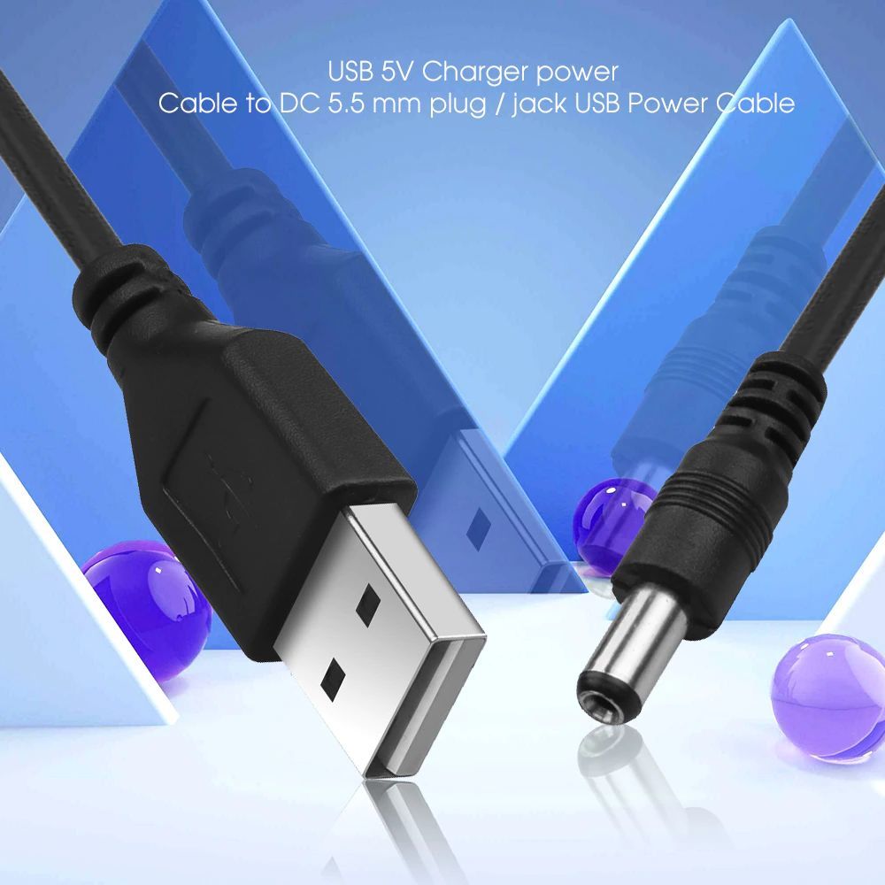 蝮ケーブル307：USB電源供給ケーブル外径5.5mm/内径2.1mm70cm