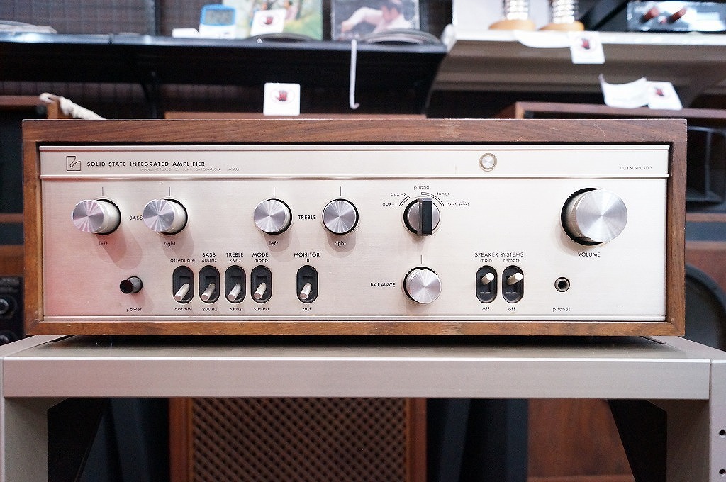 ホワイトブラウン LUXMAN プリメインアンプSQ-503 - アンプ ホワイトブラウン LUXMAN プリメインアンプSQ-503 - アンプ