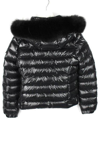 21AW モンクレール MONCLER ファー フード ダウンジャケット ブラック