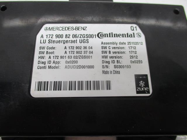 H24 Benz GLK 350 X204 204988 (8) носитель информации интерфейс CPU A1729008206 167052 4247