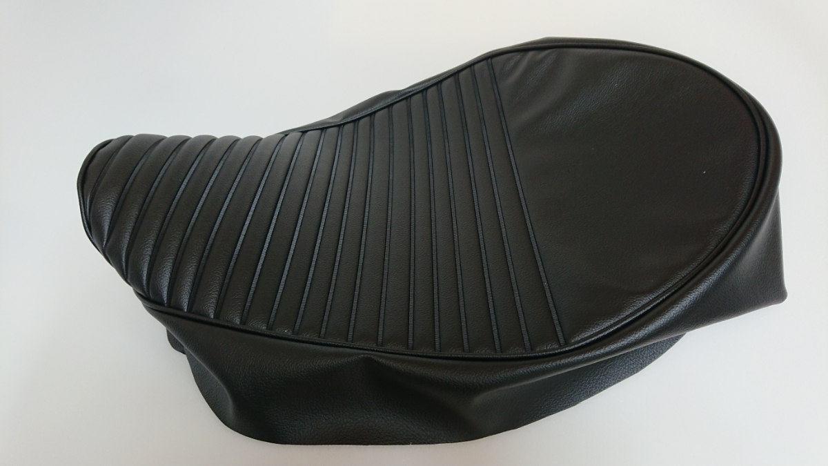 縫製済 ヤマハ ミニトレ80 GT80 防水タックロール 表皮 レザー 生地 seat vinyle leather black waterproof tuckroll cover