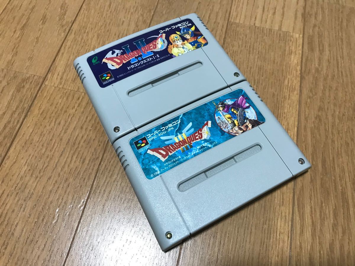 ドラゴンクエスト1.2 ドラゴンクエスト3 ロトシリーズ スーパーファミコンソフト　新品電池交換　端子清掃済み