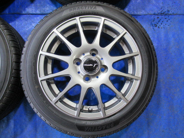 激安即決！美品 Tirado 14-5.5J 4H/100 ET42 + 引っ張り 165/55R14 中古4本！ek ルークス ムーブ ワゴンR ミラ セルボ等！T005424_画像6