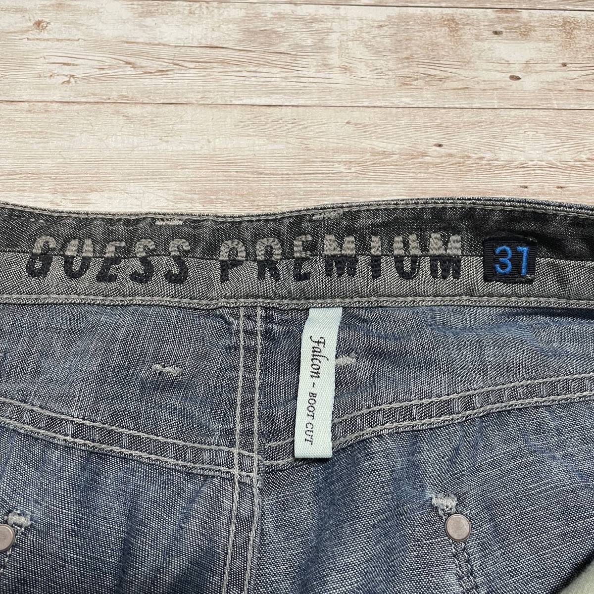 ★Guess Premium Falcon BootCut スタッズ ジーンズ_画像9