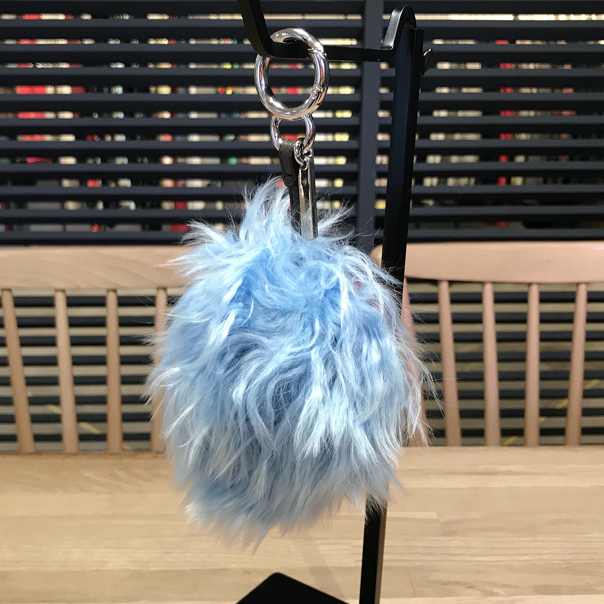 [ super-beauty goods ] Fendi Monstar bag bagz bag charm fur light blue light blue 08432