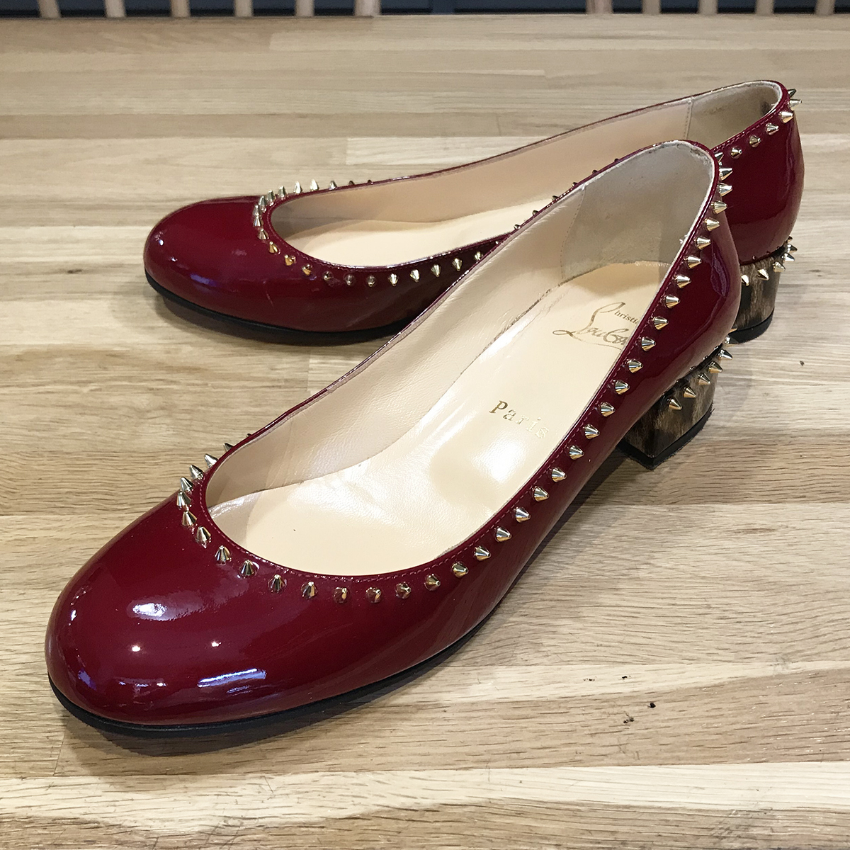本店は パンプス TRELILIANE 【超美品】ルブタン スタッズ 08573 23.5