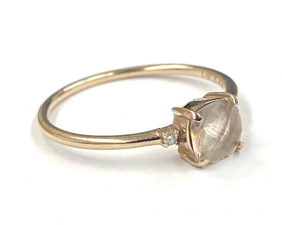 ete エテ 0.01ct 1g 2粒 2連 10K K10 PG ジュエリー ストーン