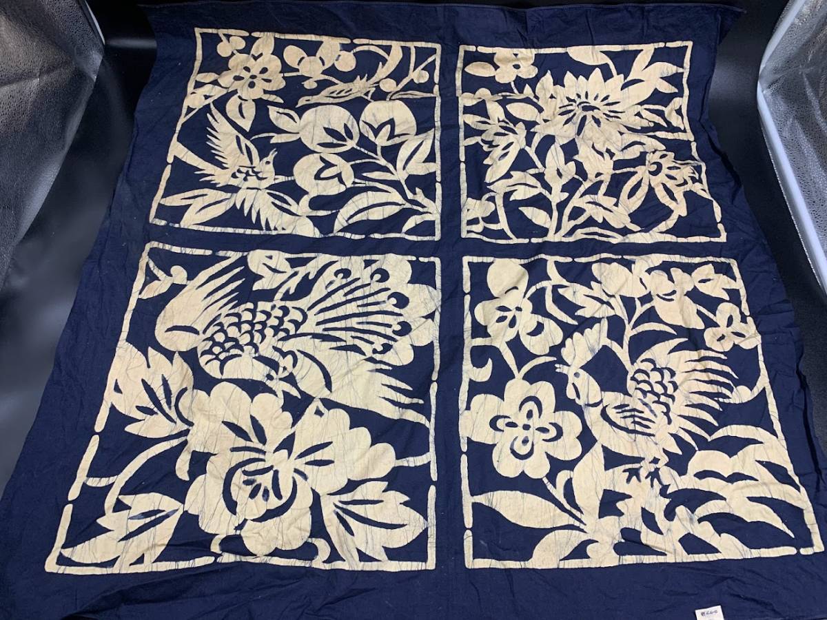 [ Showa Retro .... dyeing furoshiki 86×86.]. thing cloth antique peace cloth 