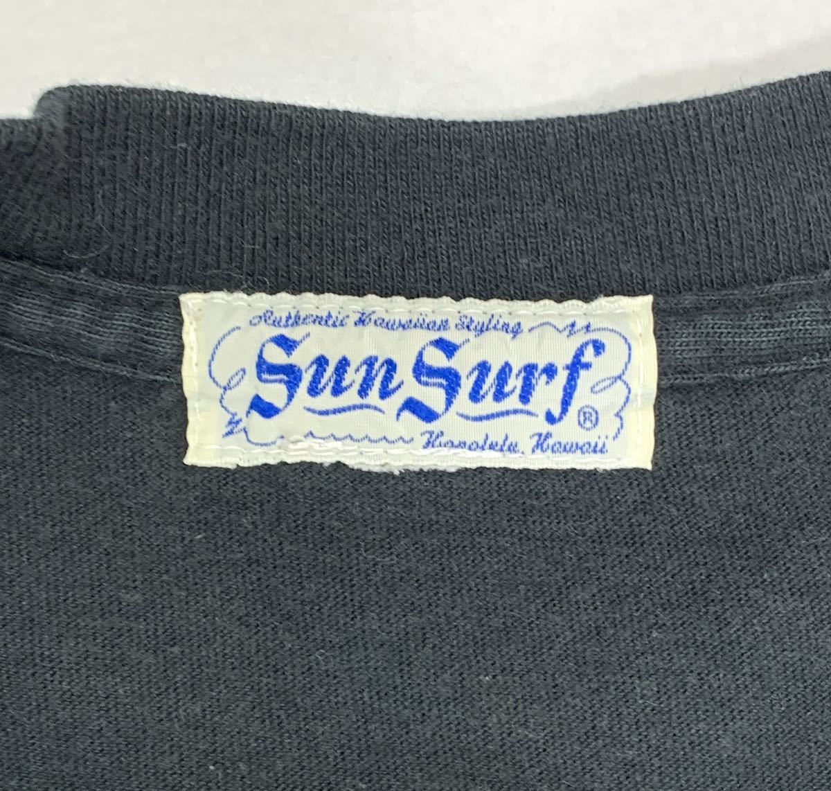 SUNSURF サンサーフ　メンズ　Mサイズ アメカジ　古着　半袖Tシャツ ブラック_画像4