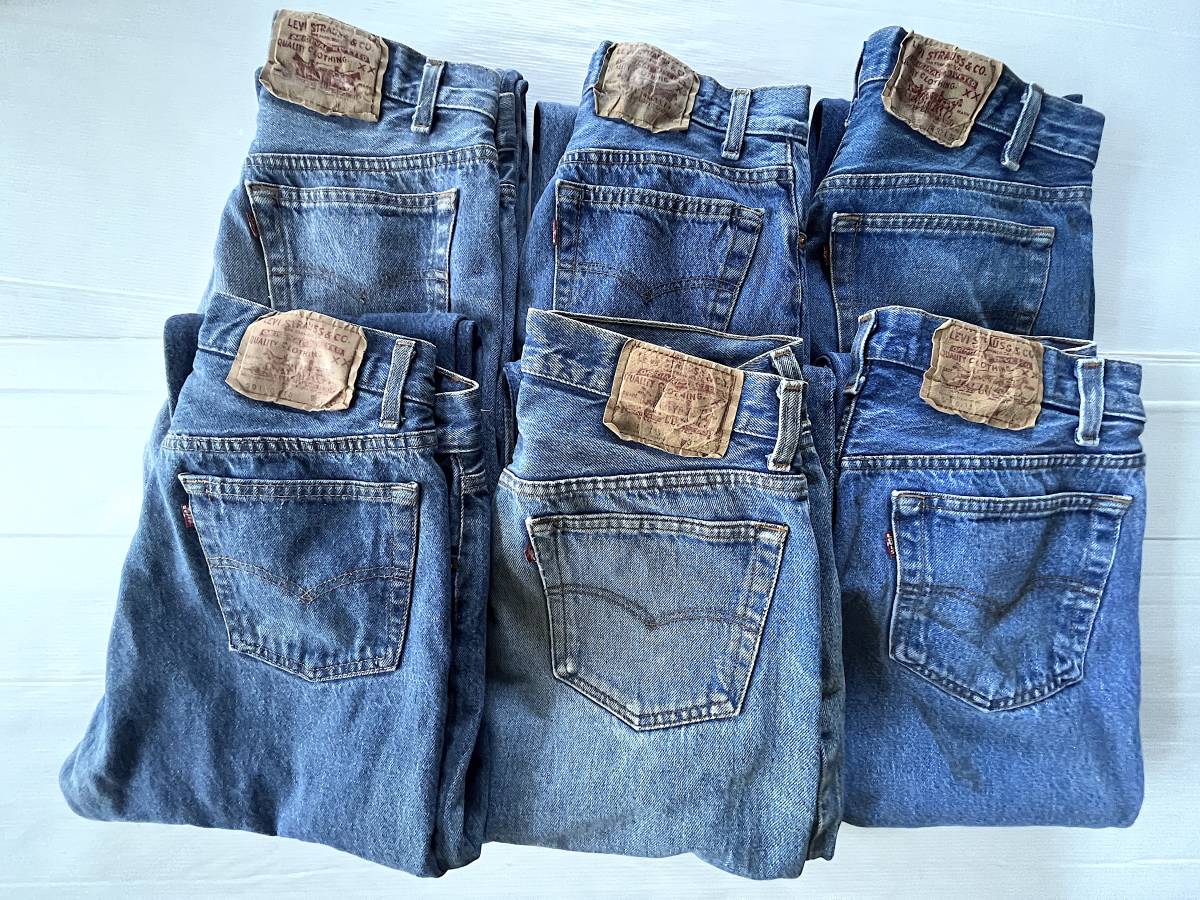 80s USA製 Levis 501 6本 まとめ売り リーバイス デニムパンツ