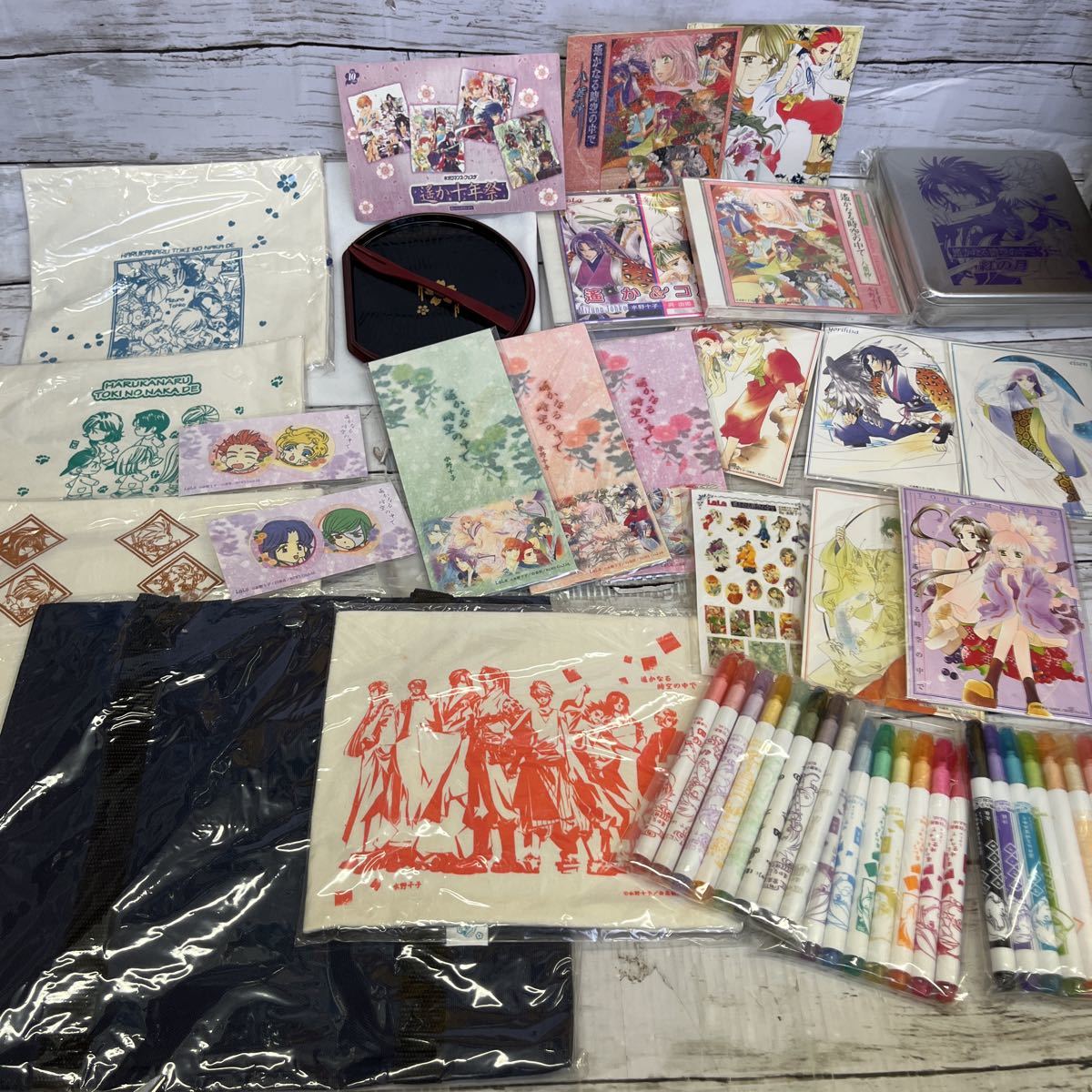 f217 Harukanaru Toki no Naka de large amount CD postcard tote bag memory pen seal etc. summarize 