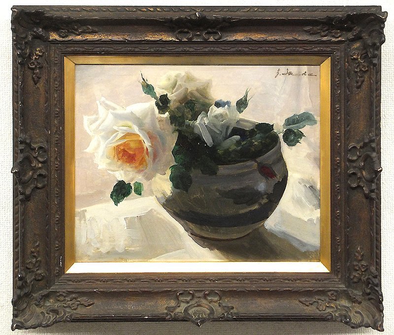 Yahoo!オークション - 【GLC】池田治三郎 「薔薇」 油彩8号 師 Yahoo!オークション - 【GLC】池田治三郎 「薔薇」 油彩8号 師