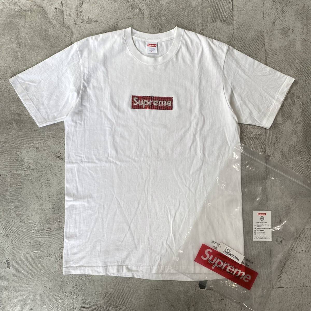 19ss Supreme x Swarovski シュプリーム スワロフスキー Box Logo Tee