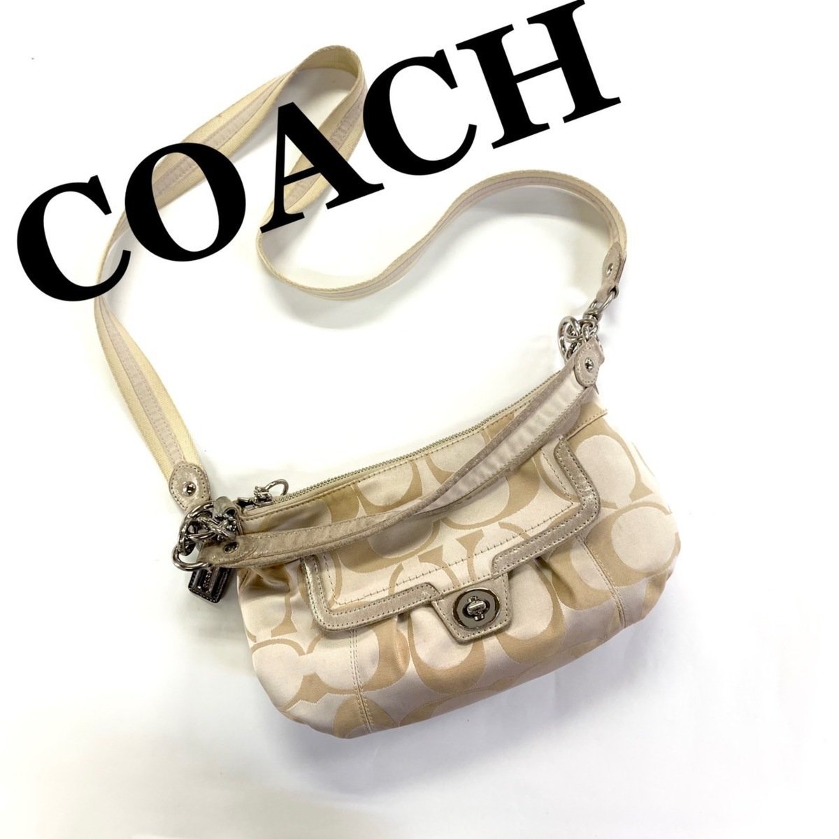 COACH コーチ ショルダーバッグ 2way シャンパンゴールド