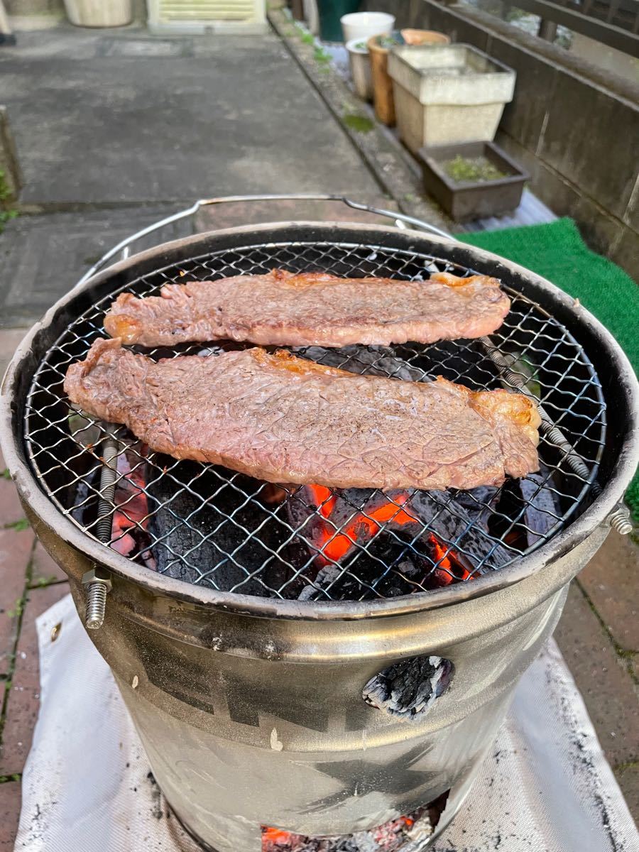 BBQコンロ ペール缶 DIY 一人キャンプ 焚き火台