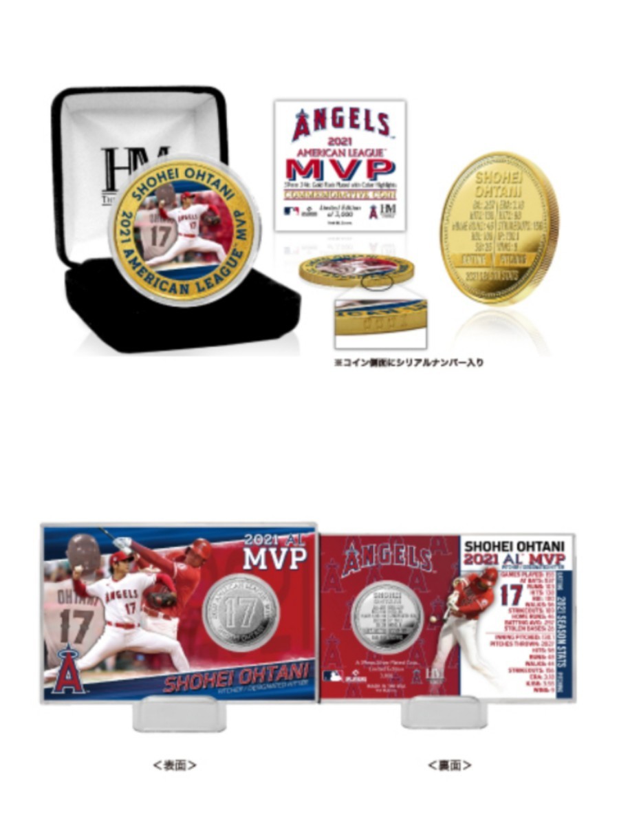 ついに入荷 大谷翔平MVP獲得記念シルバーコインカード 限定3000個 完全