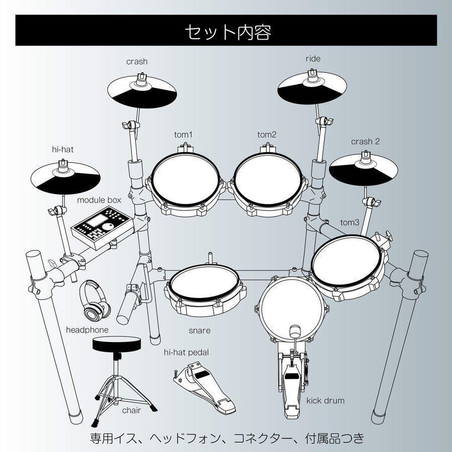 新品即決】電子ドラム+防音マット CEULA 折りたたみ式 USB MIDI機能