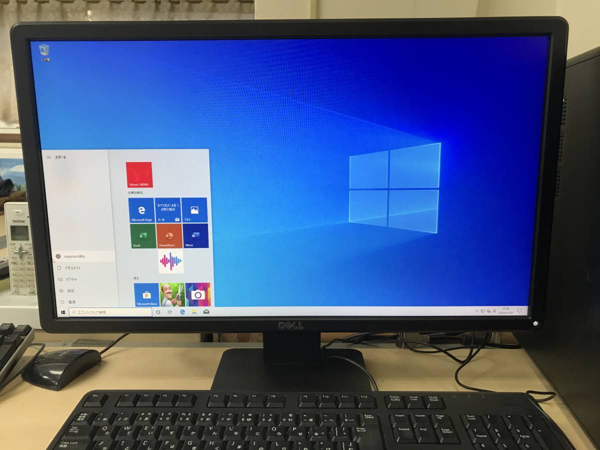 フルセット Windows10home office2019認証 inspiron580 DELL製22インチワイドモニター_画像3