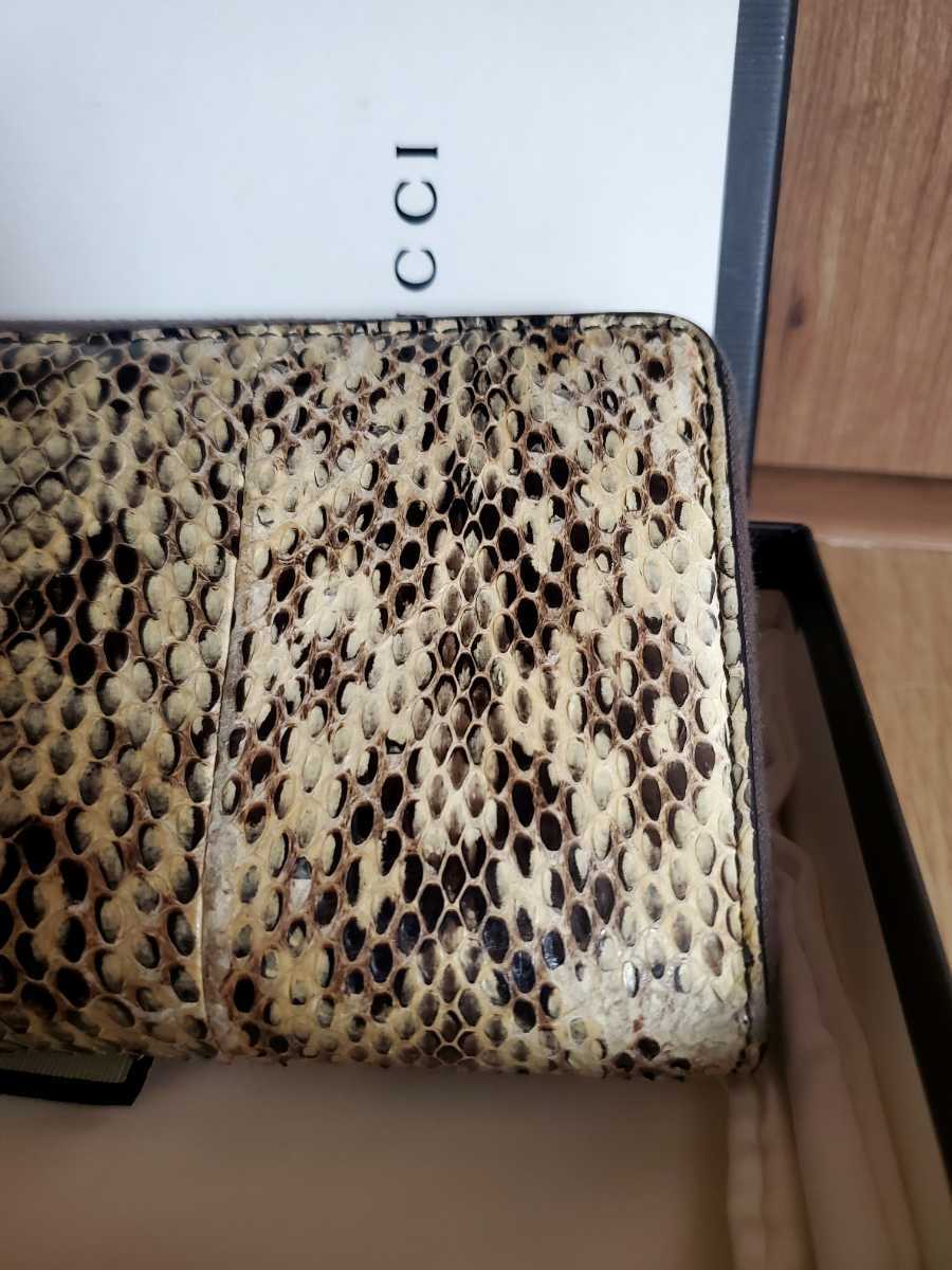 希少 GUCCI グッチ 高級 パイソン レザー バンブー 長財布 item