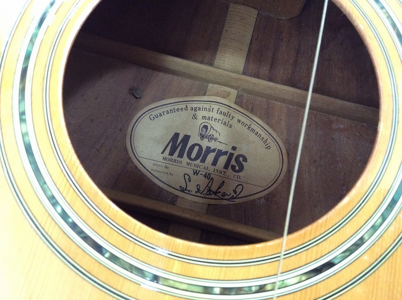 【Morris/モーリス/アコーステックギター/アコギ/W-40/ハードケース】弦楽器バンド演奏_画像5