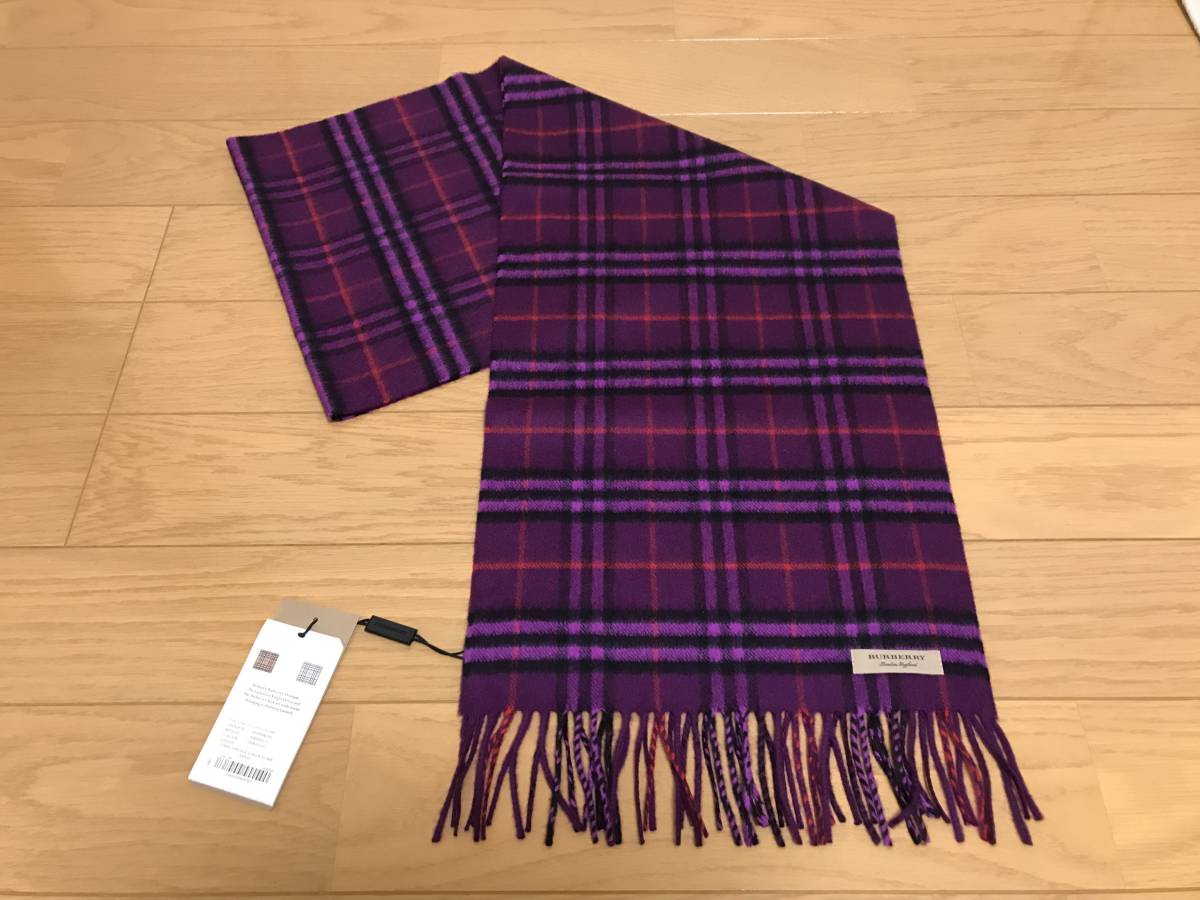 BURBERRY バーバリー マフラー カシミア98% ケープレット 未使用に近