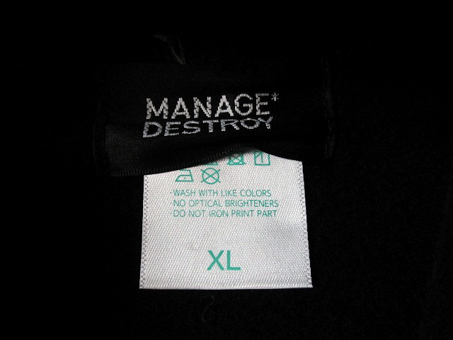 MANAGE DESTROY × KYNE スウェットパーカー XL_画像4
