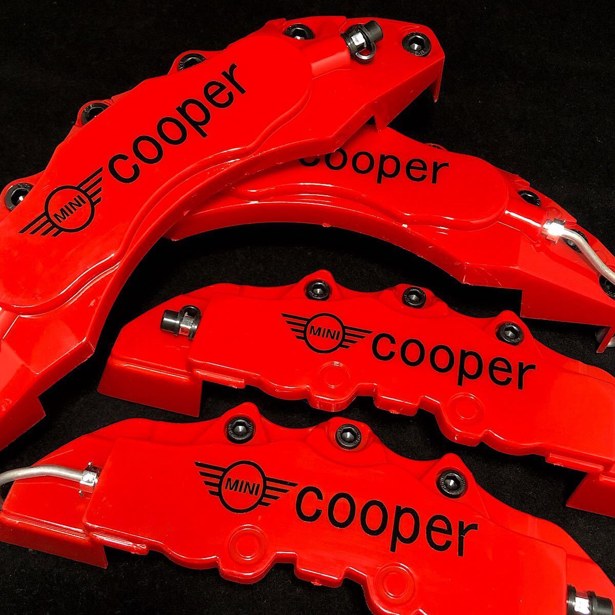 [ metal black bolt ]MINI caliper cover LM size red × black Mini Cooper MINICOOPER R50R52R53R55R56R57R58R59R60R61F54F55F56F57