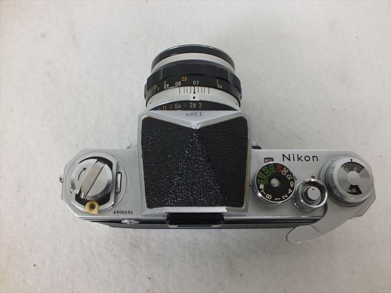 ♪ Nikon ニコン F初代 6900696 フィルム一眼レフ 1:2 f=50mm　1:4 f=200mm 中古現状品 220511H1081_画像6