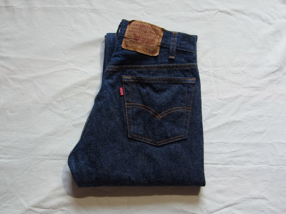 ☆美品☆ 80s USA製 Levi's リーバイス 501 デニム パンツ W30 濃紺 ☆古着 1989年製造 ハチマル 毛羽立ち オリジナル ビンテージ 90s 505