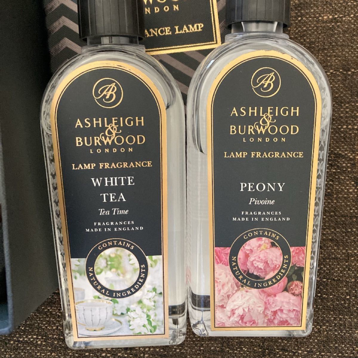 アシュレイ&バーウッド フレグランスランプ L オイル2本つき 箱と紙袋