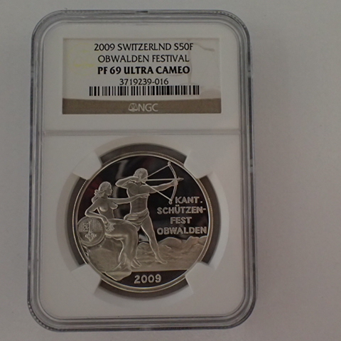 スイス 2009年 現代射撃祭 50Fr 銀貨 NGC PF69UC cutacut.com