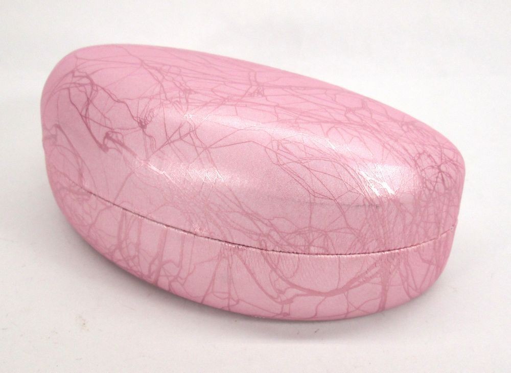  with translation glasses case pink. pattern largish size 