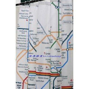 シャワーカーテン ロンドン 地下鉄マップ_画像2