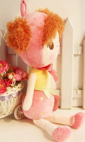 人形 女の子 イチゴの着ぐるみ (ピンク)_画像3