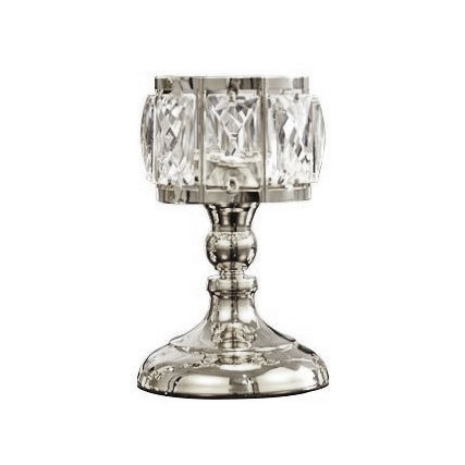  candle holder glass manner large star anise shape crystal equipment ornament Kirakira modern ( silver, small )