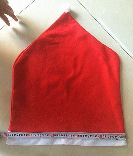 イスカバー 背もたれカバー サンタクロースの赤い帽子型 4枚セット_画像3