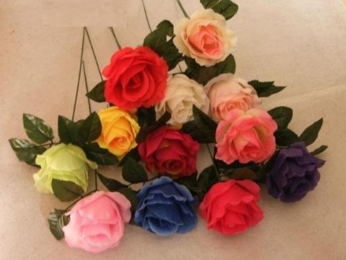  искусственный цветок роза × красный гипсофила × белый 30 шт. комплект (A)