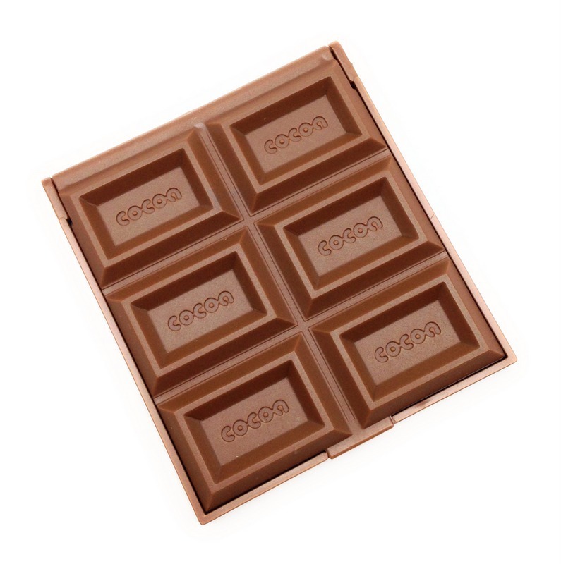  compact mirror ... seems to be . chocolate type board chocolate ( light brown, small size )