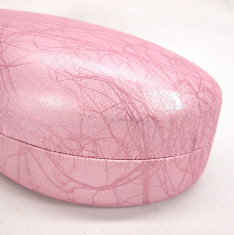  with translation glasses case pink. pattern largish size 