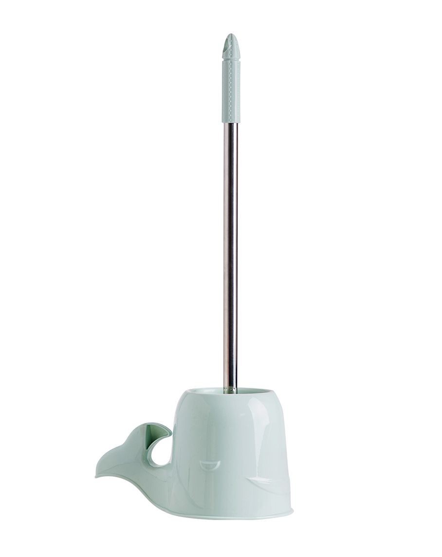  toilet brush whale type stand attaching ho e-ru pastel color ( blue )