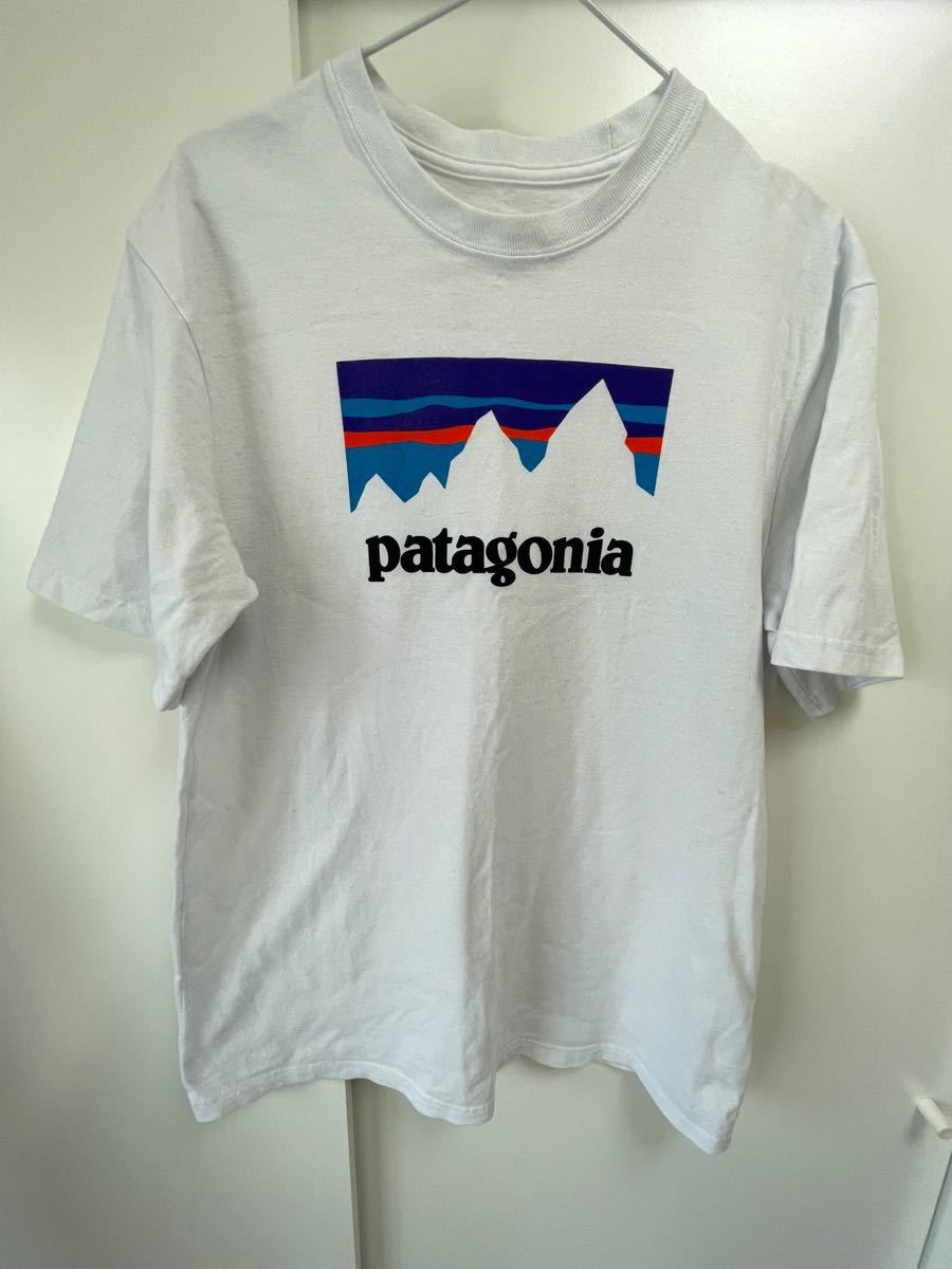 パタゴニア　 Tシャツ　ホワイト　フロントロゴ　Sサイズ