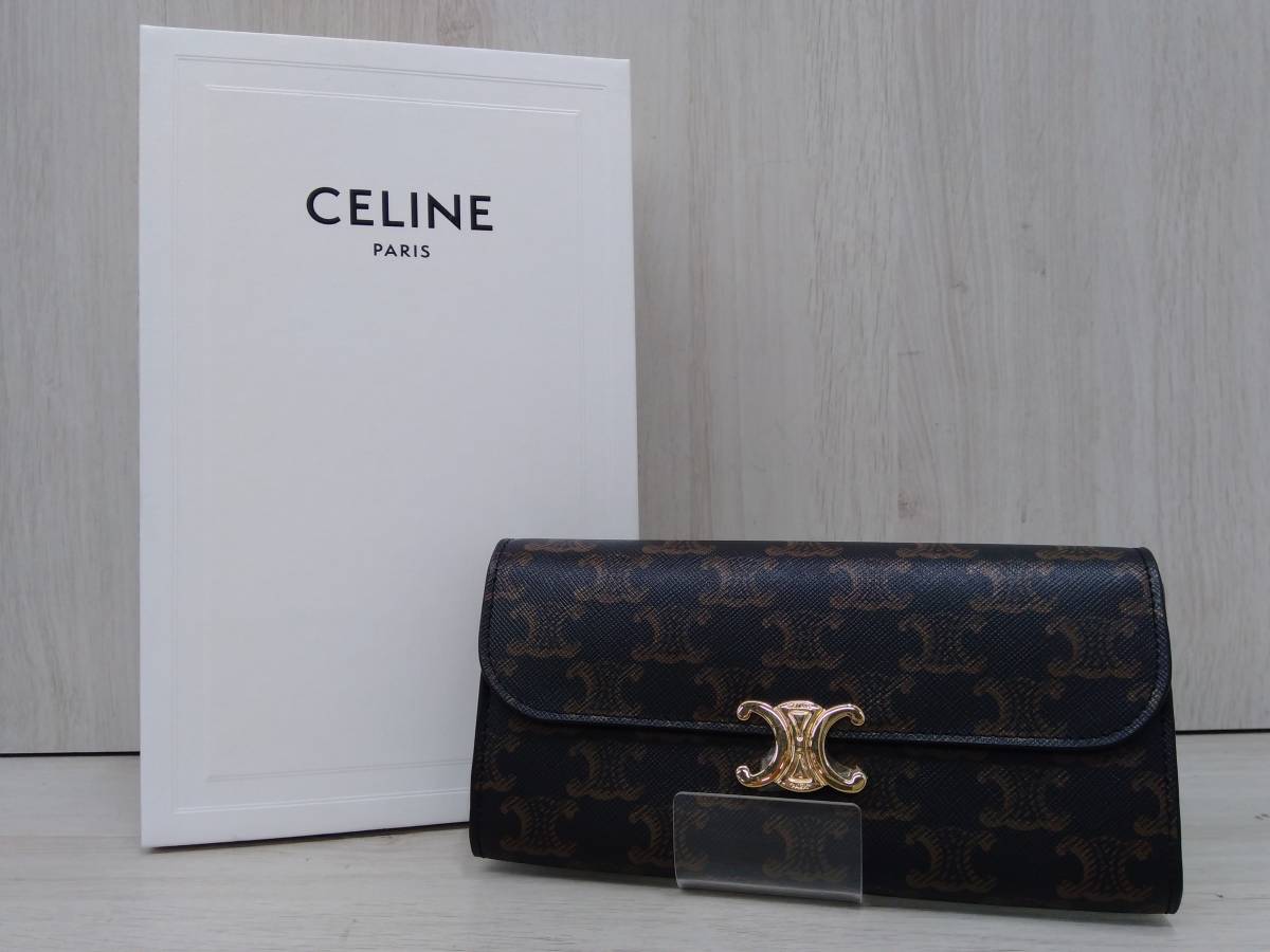 セリーヌ CELINE／トリオンフ F-FG-2290／長財布 箱・保存袋付