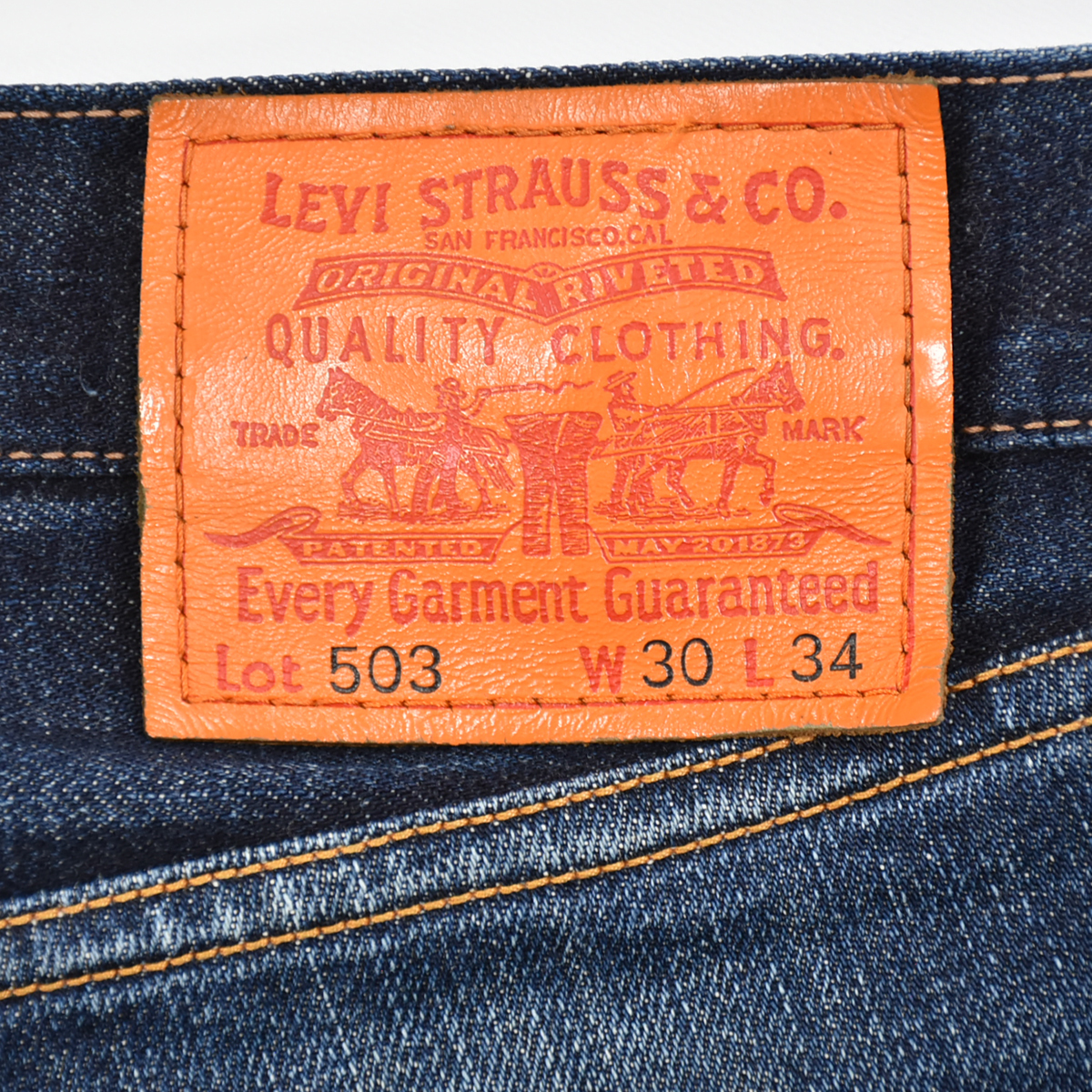 LEVI'S CLASSIC リーバイス ★ 503 OL503-0008 日本製 2007年4月製 オレンジパッケージ デニム ジーンズ パンツ インディゴ メンズ 30_画像9