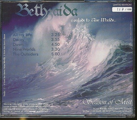 JA554●Bethzaida「A Prelude To Nine Worlds」輸入盤CD /デスメタル_画像2